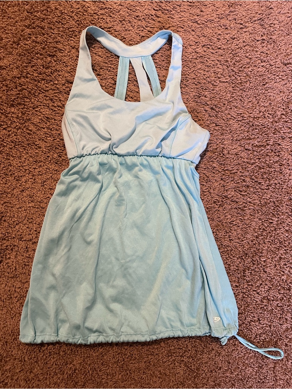 Light Blue Strappy Women's Yoga Tank